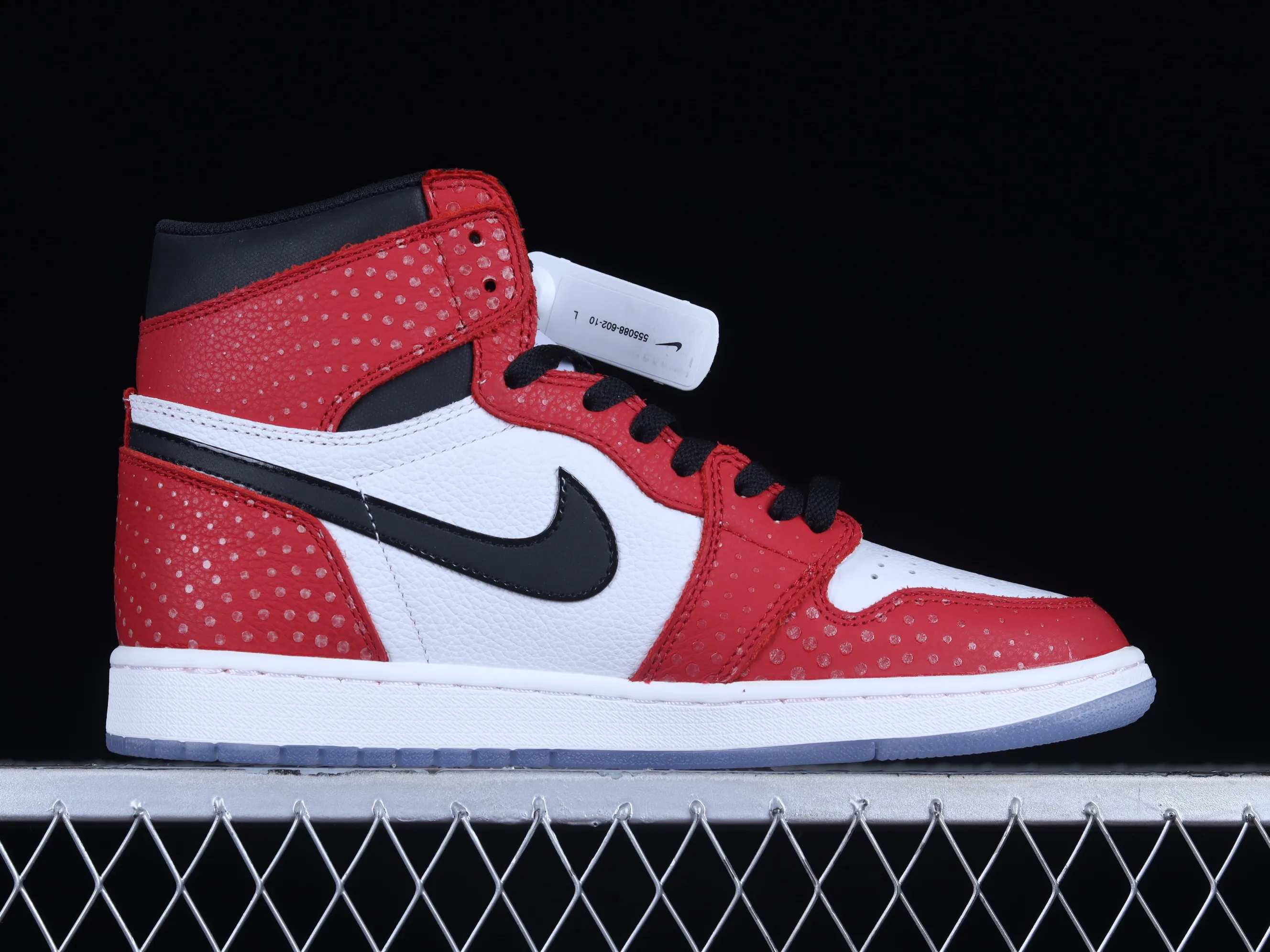 All categories Air Jordan Jordan series basketball shoes Air Jordan 1 High Pure original version Air Jordan 1 Retro High "Chicago Crystal" AJ1 Joe 1 New Chicago Spider-Man 555088-602